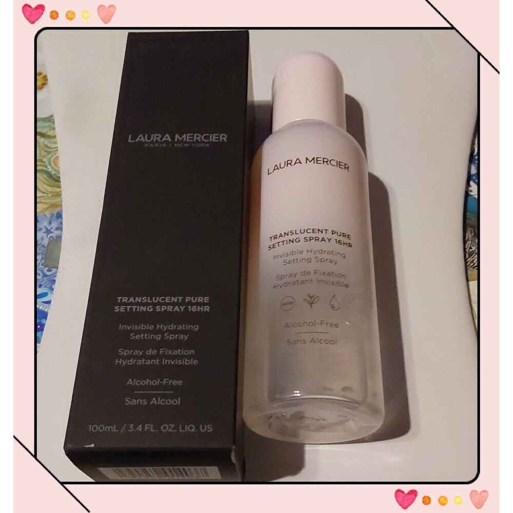 BNIB~LAURA MERCIER 16 Hour Translucent Pure Setting Spray~100ml/3.4 fl.oz~